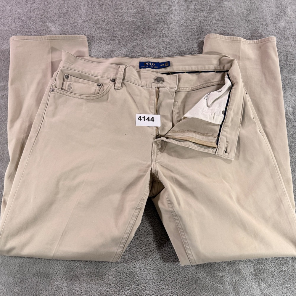 Polo Ralph Lauren Pants Mens 34/30 Tan Khaki Straight Leg 5-Pocket Chino